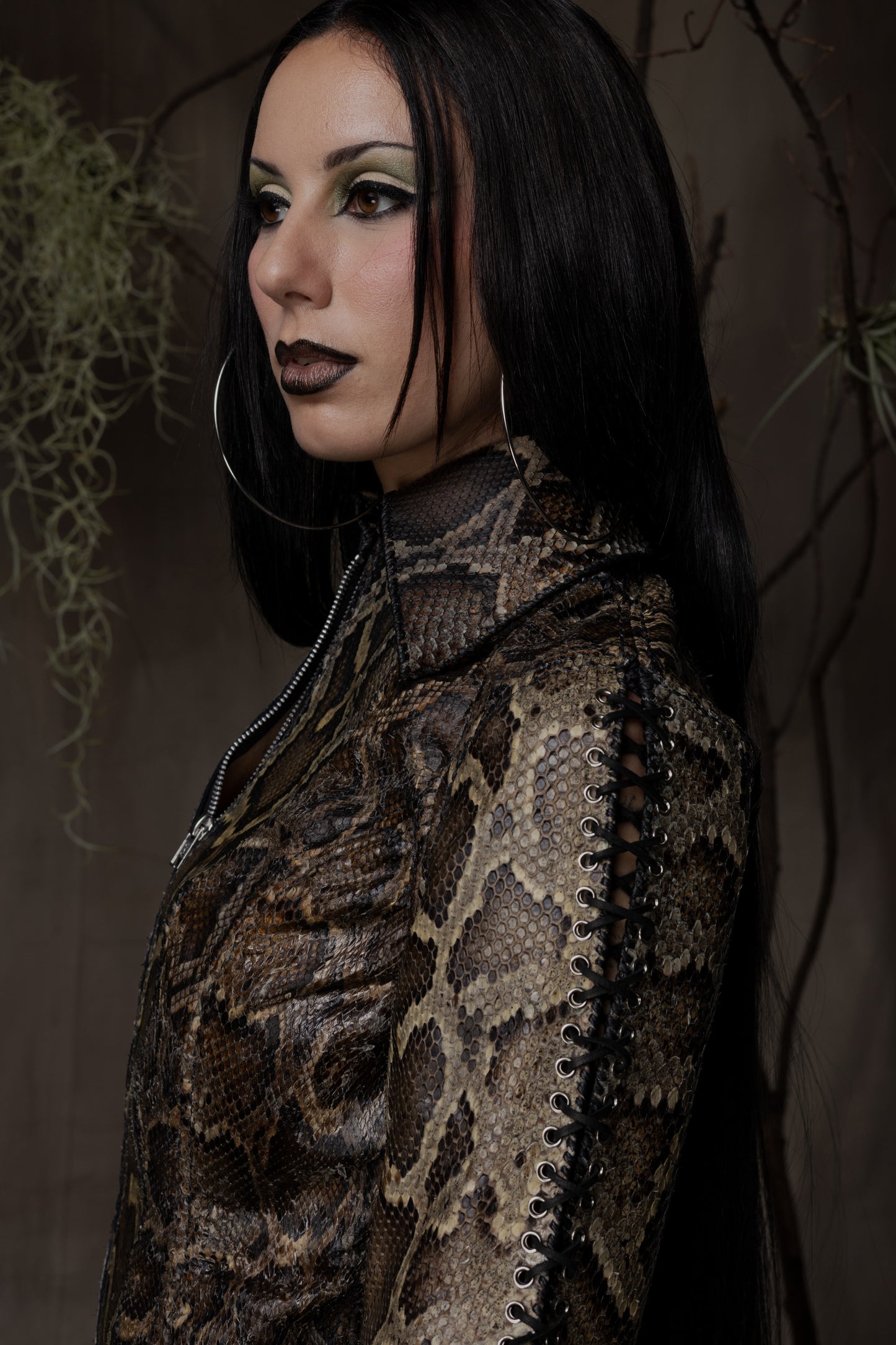 PYTHON LACE UP WESTERN SHOW JACKET